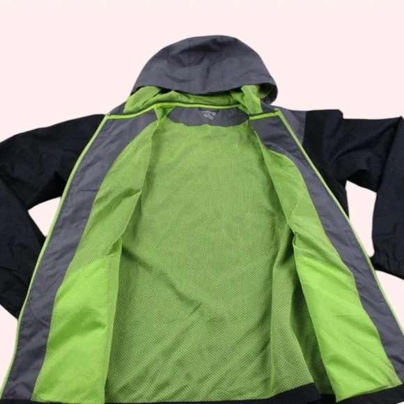 BCG Windsuit Gray Black Neon Green Hooded Jacket & Pants Tracksuit Unisex Sz L - Picture 7 of 14